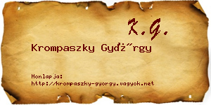 Krompaszky György névjegykártya