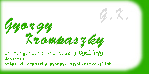 gyorgy krompaszky business card